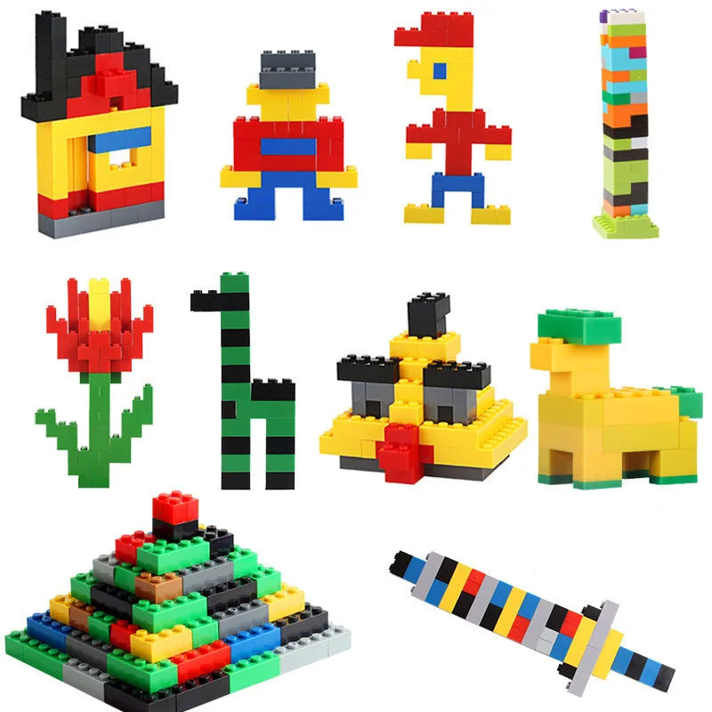 Juego de 1000 bloques de construcción creativos DIY, bloques de construcción clásicos urbanos ensamblados, regalo de cumpleaños, juguetes educativos para niños