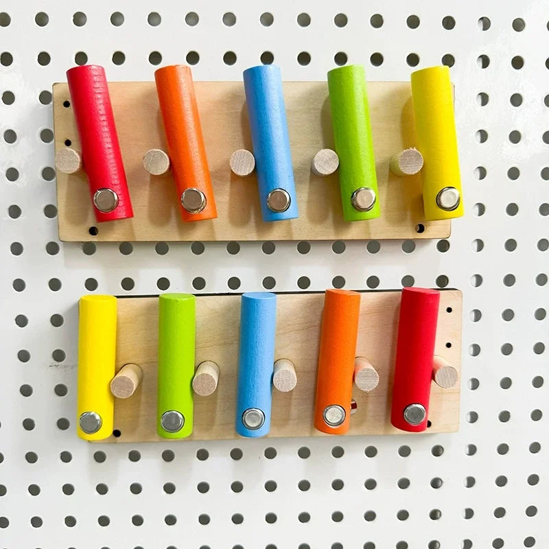 DIY Montessori  Busy Board Material Accessories Rainbow Card Water Pipe Aid Early Education Learning Skill Toy Wooden Toys Gifts