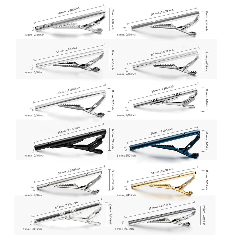 1PC Minimalist Tie Clip For Men Tie Clip To Man Shirt Business Pisa Ties Men's Cuff Tie Pins Man Fashion Jewelry Cufflink Lawyer