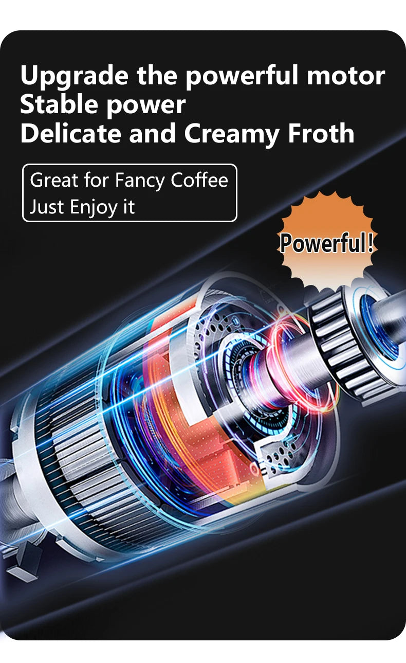 Electric Coffee Milk Foaming Mixer Coffee Creamer Whisk Handheld Egg Beater Froth Mixer Kitchen Automatic Kitchen Whisk Tools