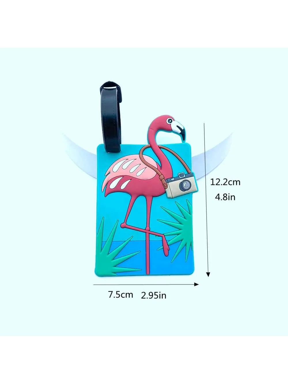 1PCS Cute Small Animal Luggage Label Airport Label Travel Essential Loss Prevention Hanging Label Unisex