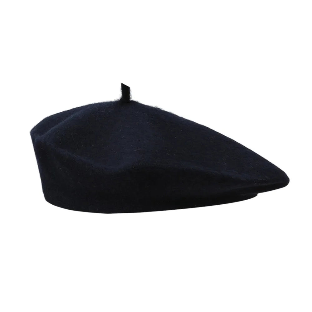 Fashion Warm Winter Wool Berets Hat Retro Solid Color French Artist Hat All Matched Elegant Plain Cap Lady