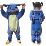 Cartoon Kigurumi For Children Kids' Animal Onesie Pajamas Dog Wolf Dragon Dinosaur Halloween Carnival One-piece Costume Homewear
