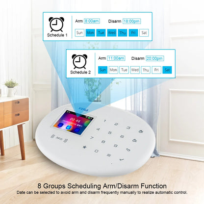 KERUI WIFI GSM Alarm System Kit W202 Home Security Protection Tuya Smart Support Alexa with Motion Detector Door Opening Sensor