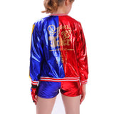 Harley Quinn Cosplay Suicide Squad Harleen Quinzel Kids Girls T-Shirt Joker Jacket Halloween Costume
