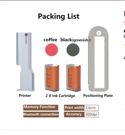 EVEBOT Printpen Food-Specific Handheld Printer Bread Coffee Milk Tea Biscuit Pattern Logo Smart Portable Mini Small Print