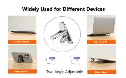 Aluminium Self-Adhesive Laptops Stand Invisible Computer Keyboards Stand Bracket for Desk Foldable Notebook Feet for MacBook Pro