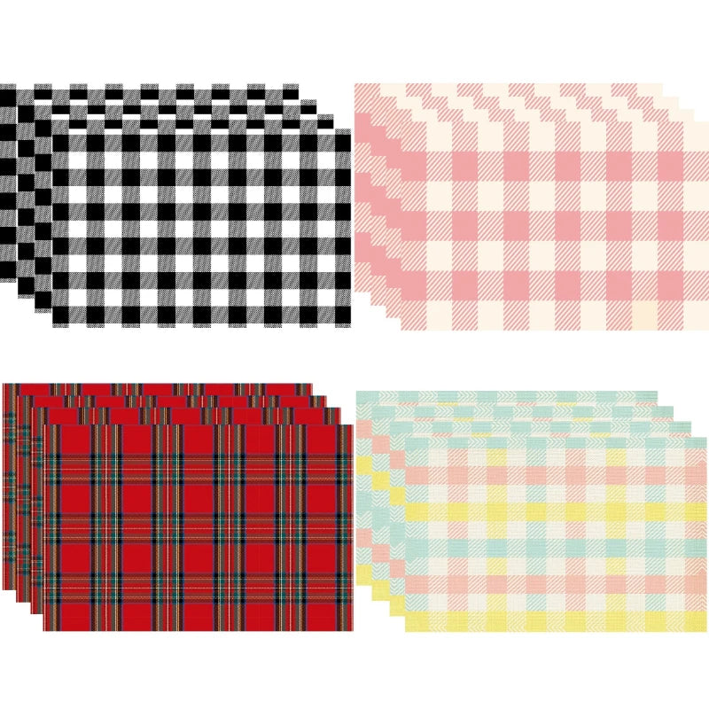 4Linen Placemats Abstract Geometric Pattern Kitchen Decor Decorative Accessories Ableware Pads Room Dining Table Decor