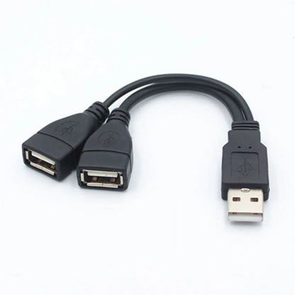 2.0 A 1 male to 2 Dual USB Female Data Hub Power Adapter Y Splitter USB Charging Power Cable Cord Extension Cable