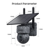 INQMEGA 5MP 4MP WIFI Wireless PTZ Solar Camera 4G SIM With Solar Panel Two Way Audio Security Protection CCTV Camera Battery Cam
