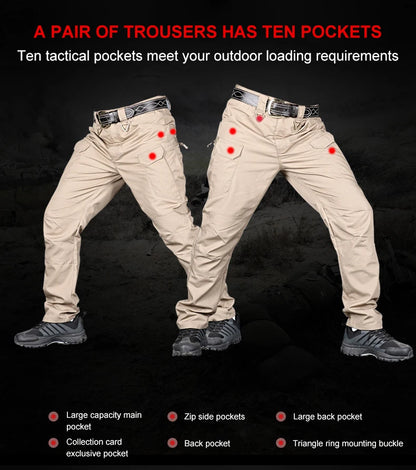 Tactical Cargo Pants Men Combat Outdoor Hiking Work Joggers Lightweight Trousers Male Elasticity Multiple Pockets Resistant Pant