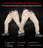 Tactical Cargo Pants Men Combat Outdoor Hiking Work Joggers Lightweight Trousers Male Elasticity Multiple Pockets Resistant Pant