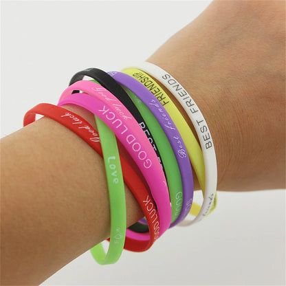 Lote de 20/30/50/100 pulseras de silicona luminosas multicolores para hombre y mujer, estilo mixto, regalo de joyería