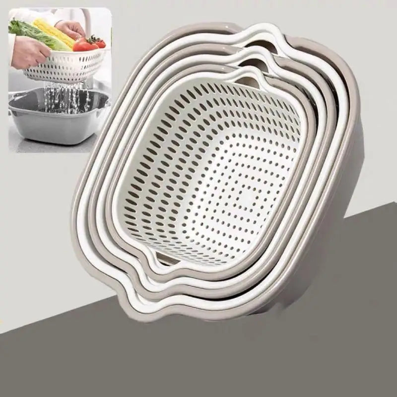 Kitchen Sink Vegetable Drainer Fruit Basket For Fruit Washing Plastic Basin Vegetable Washing Basin Drain Basket Basin