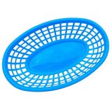 Photo Prop Plastic Food Baskets Reusable Colorful Bread Plate Oval Shape Basket Serving Desktop Decor