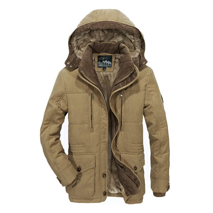 Winter Jacket Men's Parkas 6XL Oversized Thicken Male Coat High Quality Fleece Casual Padded Jackets Men Clothing Outwear T3F029