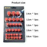 30pcs 0.8cm/1cm/1.2cm/1.4cm Motorcycle Screw Set Decorative Caps Nut Covers Motorcycle Modification Accessories for Yamaha Honda