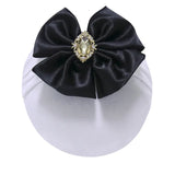 Turbante con lazo grande para recién nacido, diadema con lazo y diamantes de imitación, pañuelos para la cabeza 