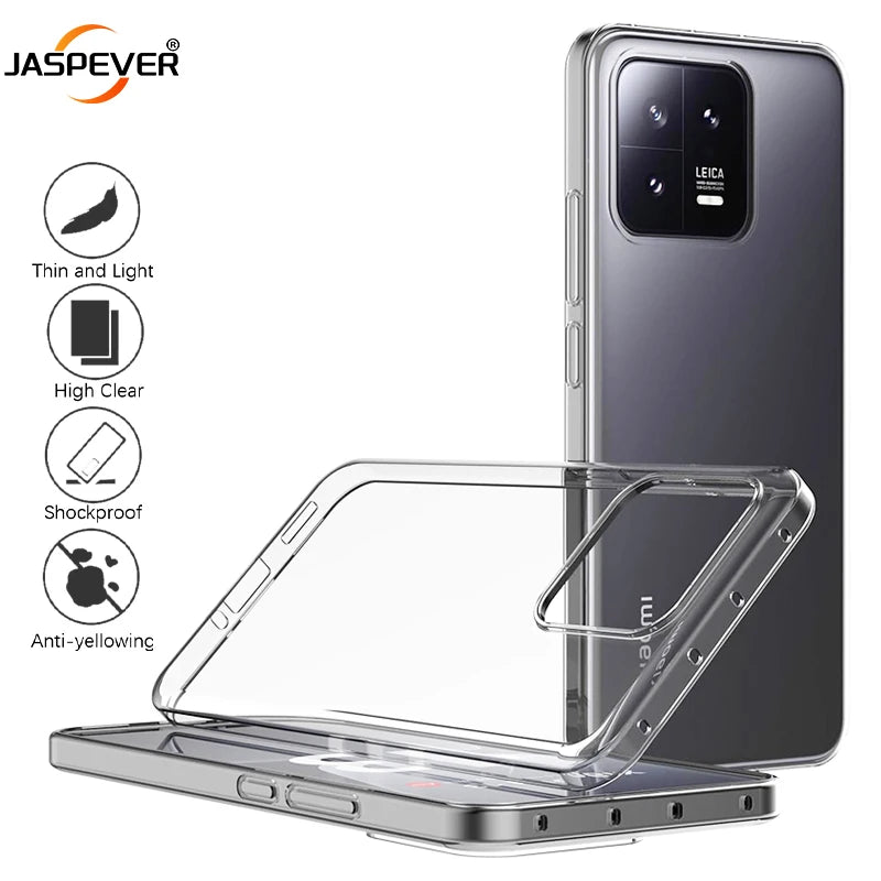 FUNDA DE SILICONA ORIGINAL TRANSPARENTE PARA XIAOMI MI 13 13T PRO, ULTRAFINA Y TRANSPARENTE, CARCASA TRASERA DE TPU DELGADA PARA XIAOMI 13 T