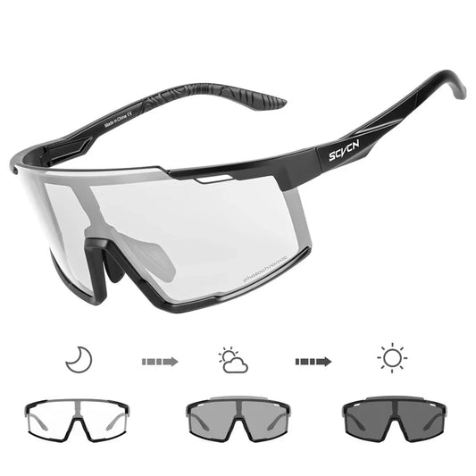 SCVCN Photochromic Cycling Sunglasses Sports Bicycle Glasses MTB Mountain Bike Goggles Accessories UV400 Outdoor Eyewear Men