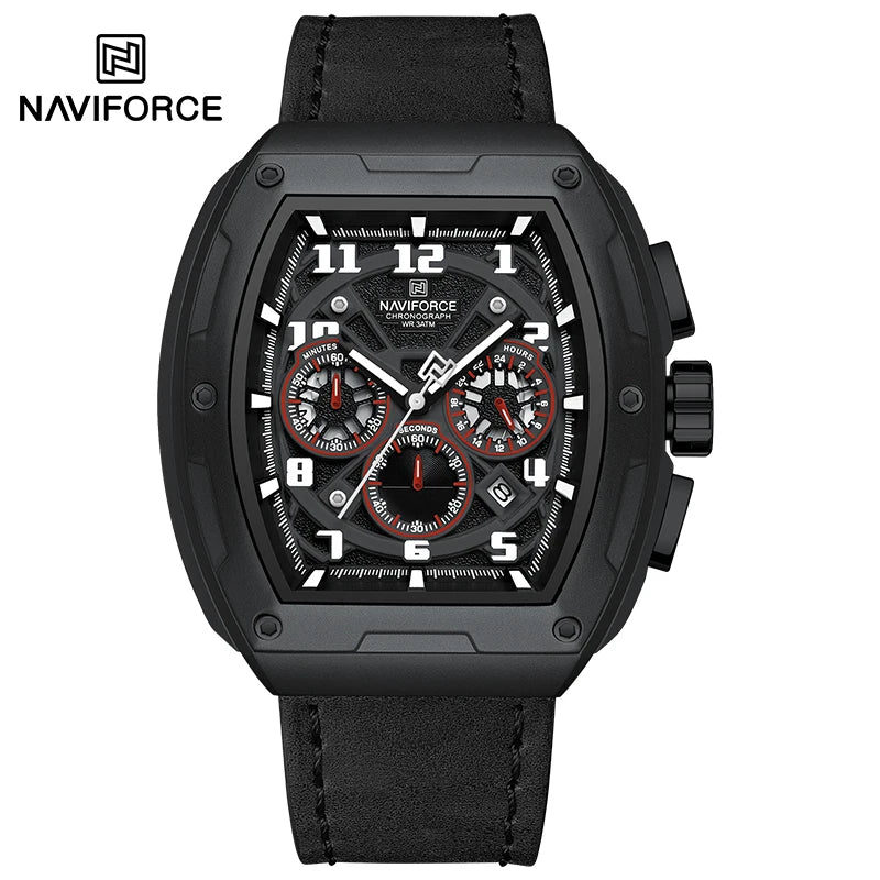 NAVIFORCE Luxury Brand Men's Sports Watch Quartz 24-Hour Chronograph Waterproof Male Wristwatches Date Display Clock Reloj Hombre