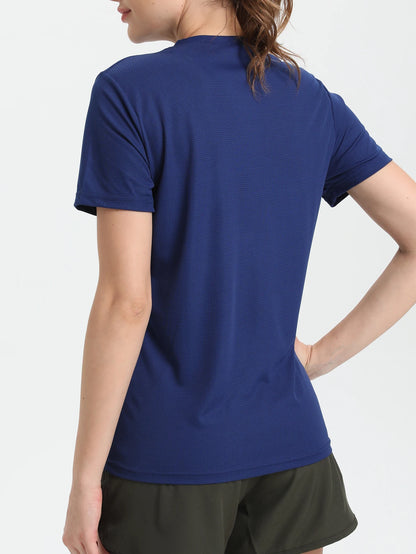 Women's Solid Color Ultralight Quick Dry Sport T-Shirt,Breathable Lightweight  ,Running Gym Compression Shirt