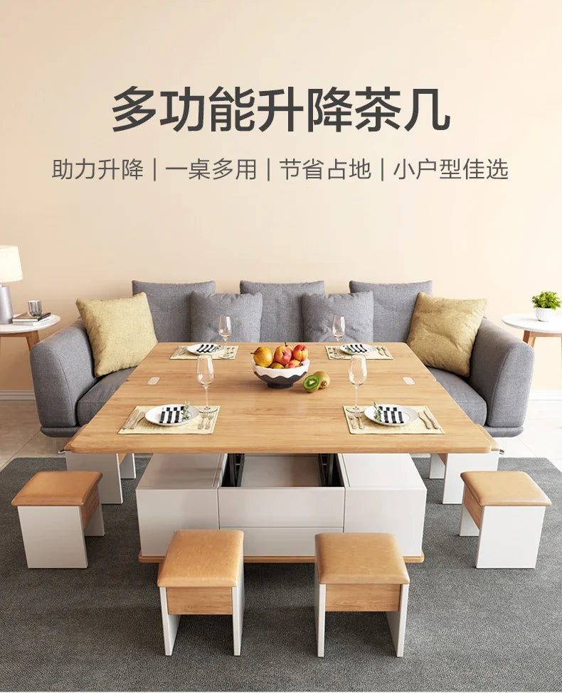 Lift Up Storage Coffee Table Trau White High Modern Nordic Coffee Table Minimalist Apartment Couchtisch Home Furniture
