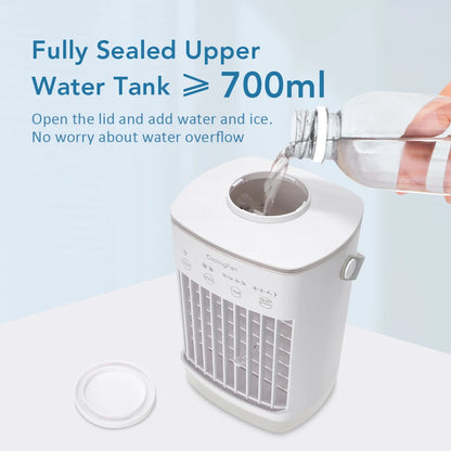 Popular mini air cooler USB air conditioning fan office desktop small water cooling fan spray humidification cooling fan