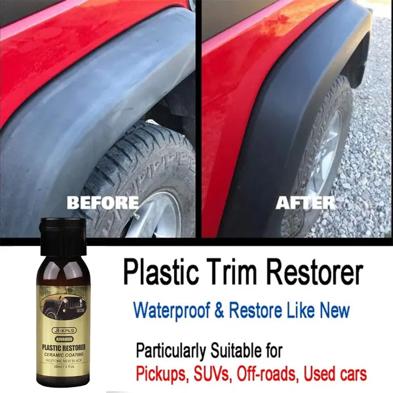 Car Plastic Restorer Ceramic Coating 2-3 Years Long-Lasting Protect Repair Whitening Black Shine Plastic Trim &amp; Rubber Care