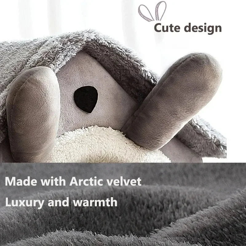 Indoor Warm Dog House Soft Pet Bed Tent House Dog Kennel Cat Bed Removable and Washable Cushion Suitable for All Seasons Universal