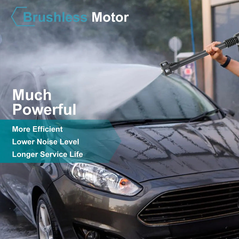 200Bar 6 IN 1 Brushless High Pressure Car Washer Gun Electric High Pressure Washer for Garden Tool Makita 18V Battery