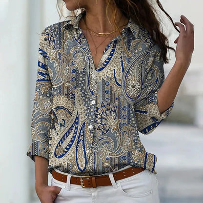 Fashion Elegant Loose Blouse Woman Long sleeve Casual Woman Shirt Temperament Woman Shirt Weekend Top
