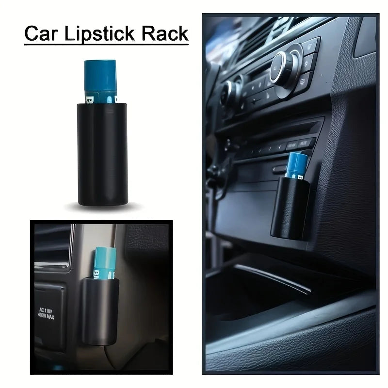 1PC Car Lipstick Holder Fit,Space-Saving Vent Side Organizer for Lipsticks,Sleek Black Design,Sturdy ConstructioTravel Essential