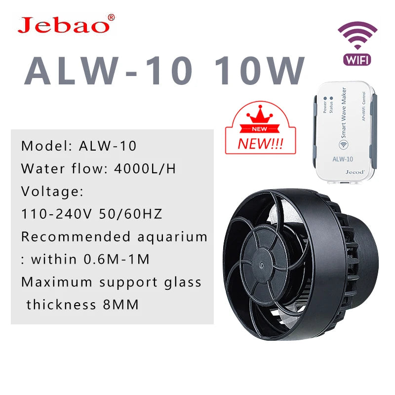 New Jebao Marine Aquarium Wireless Wave Maker MLW-5 SLW SW ALW Wave Pump with WiFi LCD Display Controller wave pump Coral