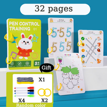 Magical Tracing Workbook Children Montessori Drawing Book Education Reusable Magic Practice Copybook Pen Control Training Book