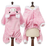 Cute Animal Dog Cat Costume Small Dogs Cat Winter Warm Pet Jumpsuit Pajama for Yorkies Poodle Overalls Puppy Mascotas Clothes