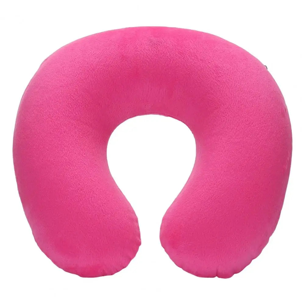 Almohada de cuello en forma de U, inflable, para aliviar la fatiga, para viajes, reposacabezas de vuelo, cojín para dormir en forma de U para avión.