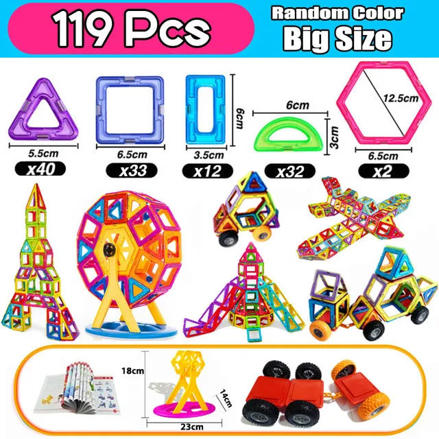 Juguetes magnéticos para niños de gran tamaño, bloques magnéticos para niños, juego de construcción de diseño, juguetes para niños, bloques de construcción