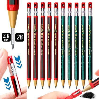 2.0mm Mechanical Pencils Set 2B Automatic Student Pencils with Sharpener Color Pencil Leads School Pens Kawaii Cute Stationery