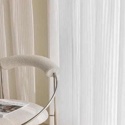 Vertical Louvered Chiffon Transparent Curtains High-quality Sun Shading White Chiffon Suitable for Living Rooms and Bedroom 1PC