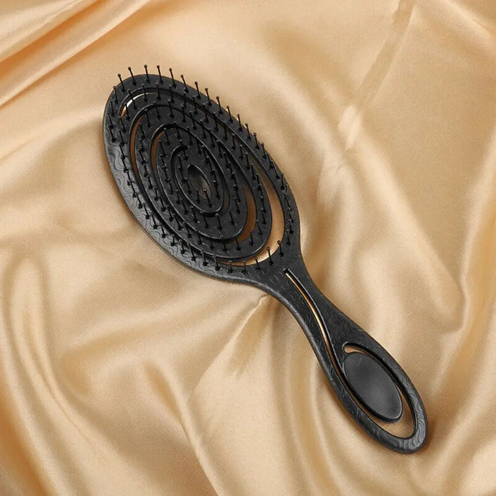 Peine de masaje elástico, peine para cabello enredado, cepillo desenredante, cepillos para cabello rizado húmedo, peine de barbero, herramientas de peluquería