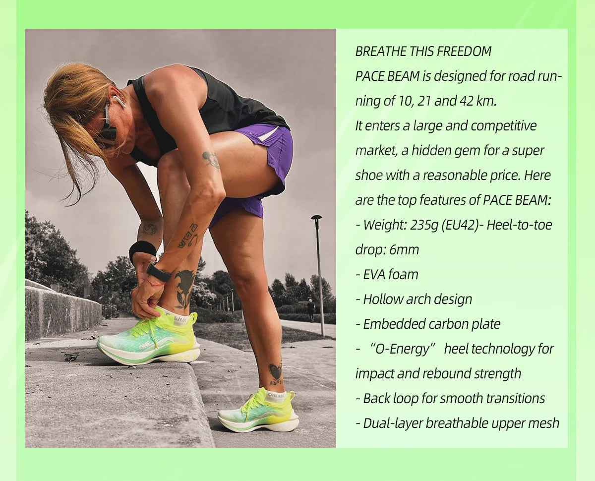 ONEMIX Trail Racing Running Shoes Cushion Breathable Mesh Stable Wearable Outdoor Carbon Plate Marathon Sport Training Sneakers
