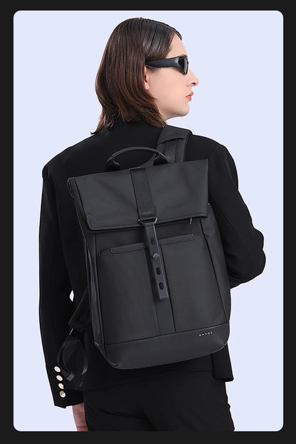 BANGE 15.6-inch laptop Men's business backpack waterproof multi compartment travel bag Black backpack suitable for men and women