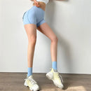 TRY TO BN - Pantalones cortos deportivos para mujer, con bolsillos, cintura alta, sexys, para gimnasio, entrenamiento, push up, pantalones cortos de ciclista, mallas de ciclismo para fitness