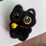 Black Cat Doll Pendant Keychain Cute Pilot Little Black Cat Hanging Backpack Keychain Creative Cat Plush Keychain Gift for Phone