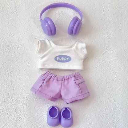 For Labubu Doll Clothing Multi piece clothing combination   17cm Clothing Shoes Doll DIY Accessories Training Sitting Party Game