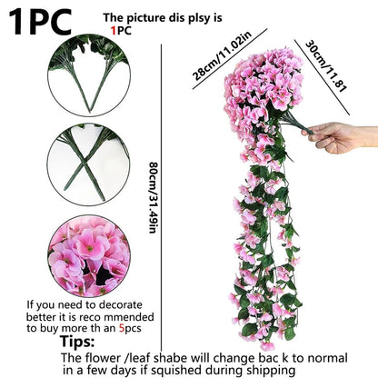 Artificial Flower Silk Violet Wall Hanging Wedding Scene Decor Home Potting Outdoor Garden Party Festival parts diy gift Hotsale