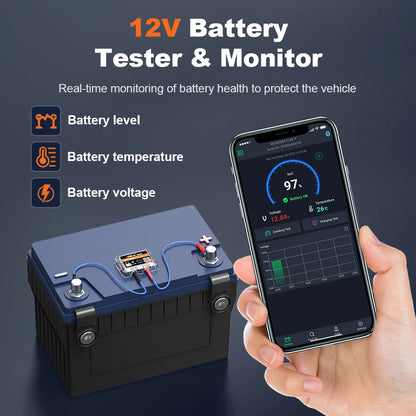 ANCEL BM200 12V Battery Tester Wireless Bluetooth Car Battery Health APP Monitoring Battery Monitor Tools For Android IOS