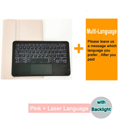 Bluetooth Keyboard Case For Xiaomi Pad 7 7 Pro 11.2 Trackpad Tablet Case Russian Arabic Hebrew Spanish Korean French Keyboard