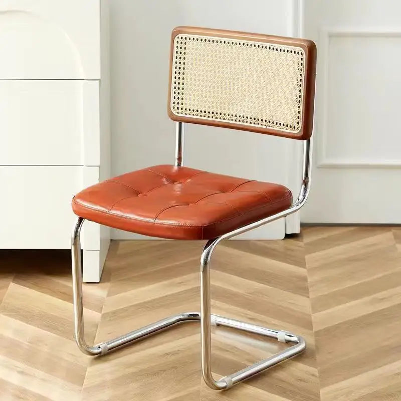 Mid-Century Modern Dining Chairs with Metal Frame, Multiple Styles Leisure chair for Kitchen, Living Room, Office , Muebles